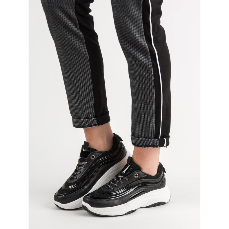 SHELOVET Adidași pe platformă negru 1