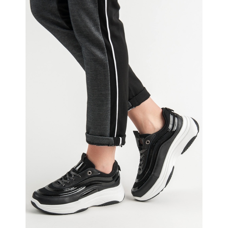 SHELOVET Adidași pe platformă negru 2