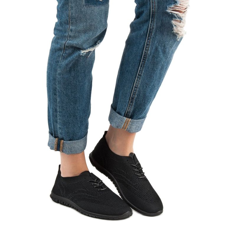 SHELOVET Încălțăminte textilă cu cordon negru 1