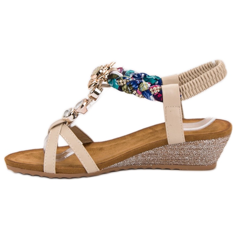 SHELOVET Sandale Cu Ornamente maro 2 SHELOVET Sandale Cu Ornamente maro 2