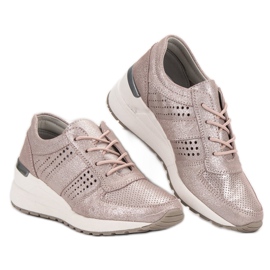 Încălțăminte din piele VINCEZA roz 2