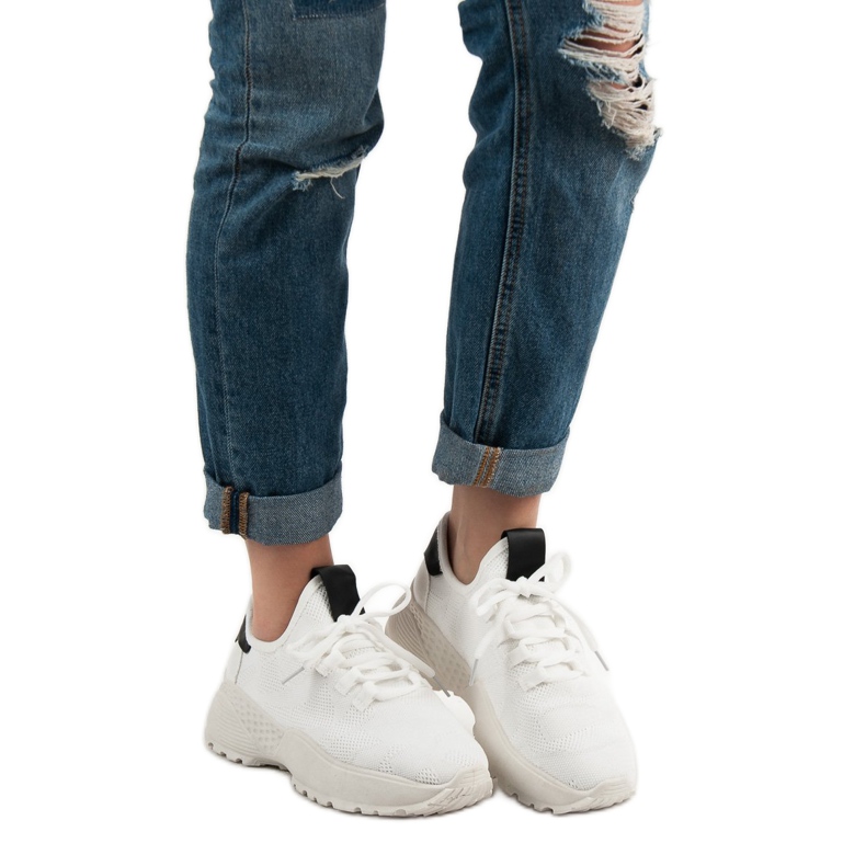 Vices Pantofi sport VICE din material textil alb 1