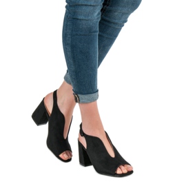 Milaya Sandale construite negru 2