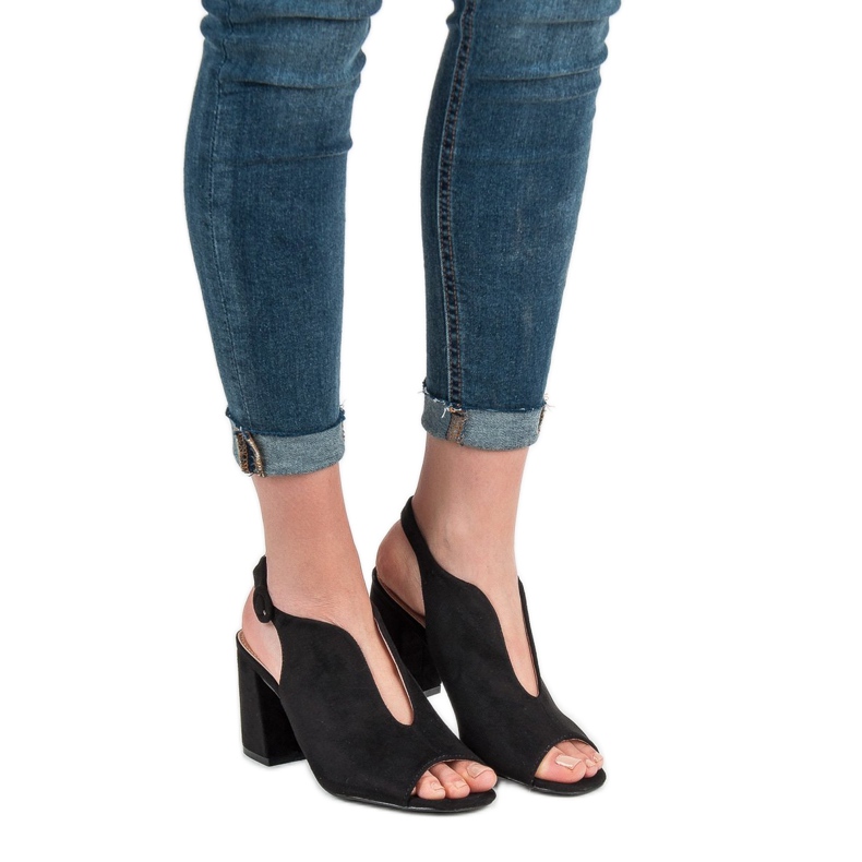 Milaya Sandale construite negru 1