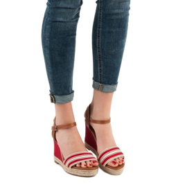 Primavera Sandale cu toc casual roșu 2