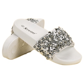 Seastar Papuci albi eleganți 2