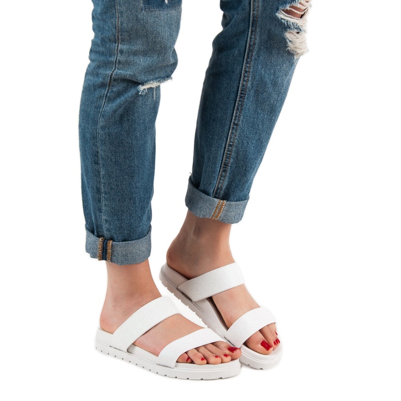 Seastar Papuci strălucitori alb 1