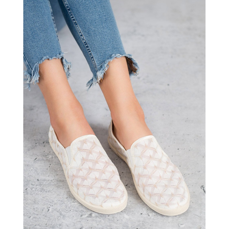 Lace VICES Slipons alb 2