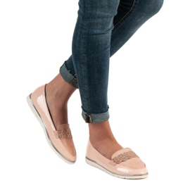 SHELOVET Mocasini lăcuți roz 1