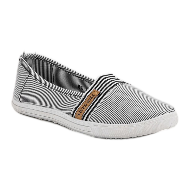 Confortabil VICES Slipony alb negru 1