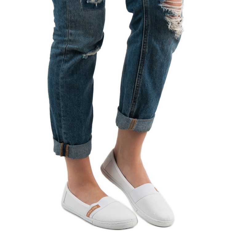 Confortabil VICES Slipony alb 1