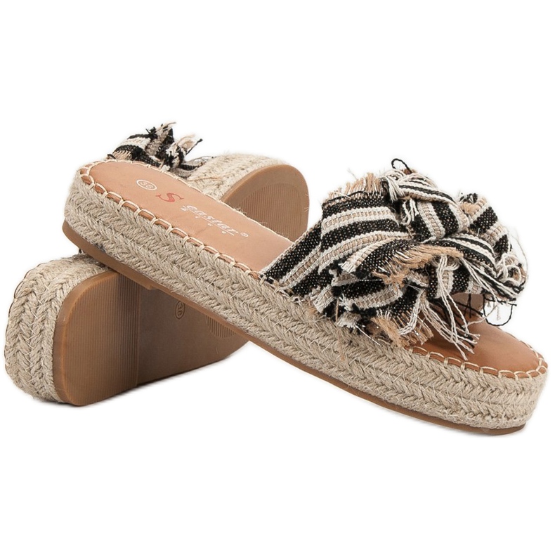 Seastar Papuci cu dungi maro 1 Seastar Papuci cu dungi maro 1