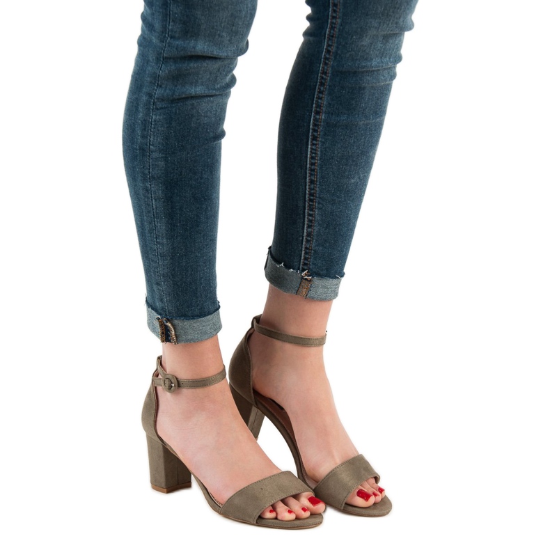 Sandale elegante VICES verde 2