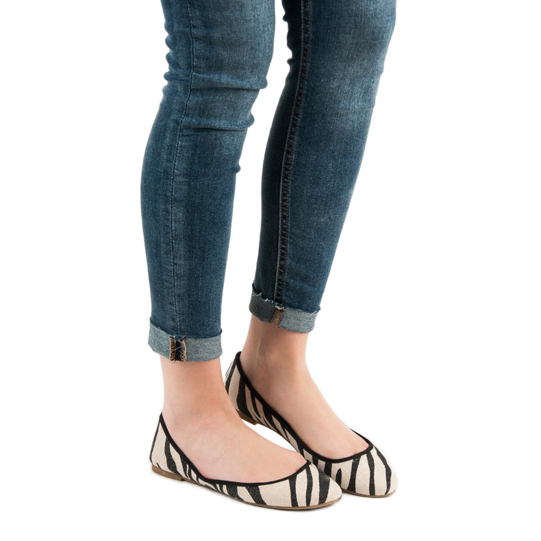 SHELOVET Animal Print Ballerina maro 2