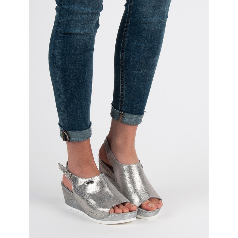 Filippo Sandale îmbrăcate în piele gri 1