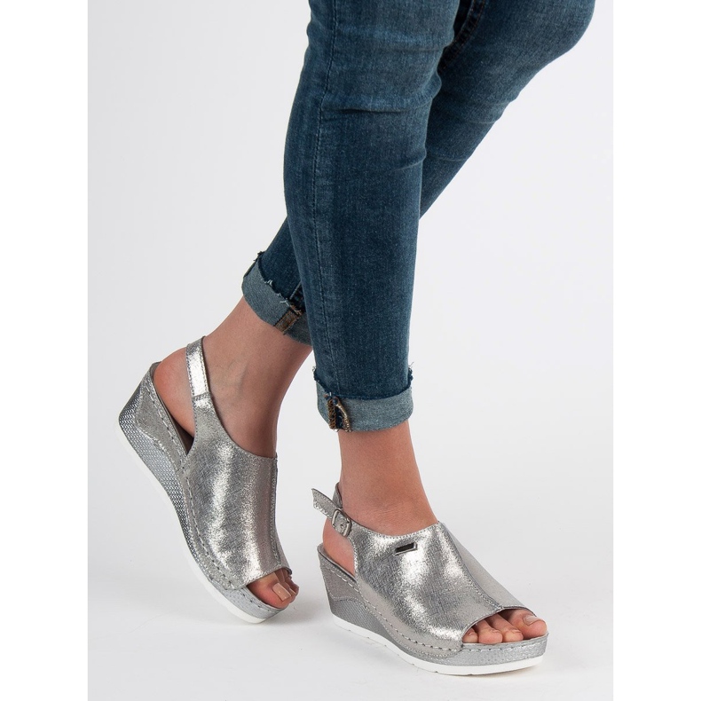 Filippo Sandale îmbrăcate în piele gri 2