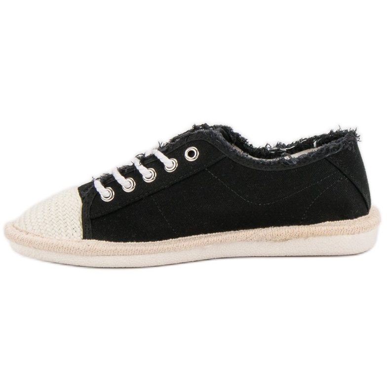 SHELOVET Espadrile cu cordon negru 1