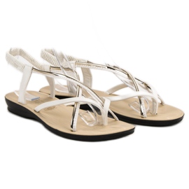 Camo Sandale alunecate albe 1