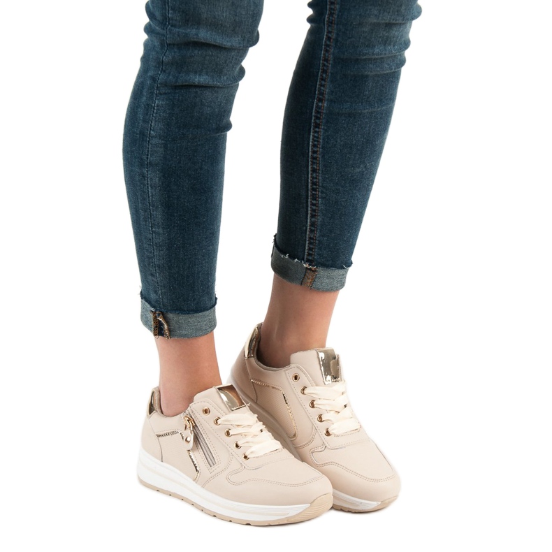 SHELOVET Pantofi sport bej 2