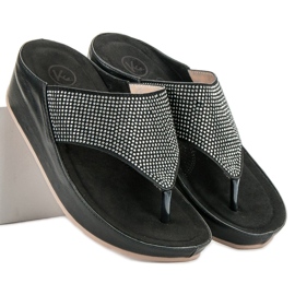 Kylie Flip-flops cu pană negru 2