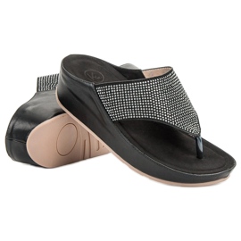Kylie Flip-flops cu pană negru 1