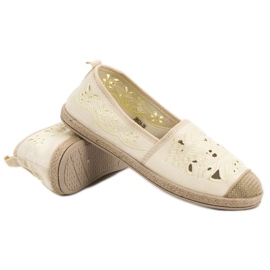 VICES Espadrile din piele de căprioară galben 2