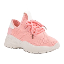 Vices Pantofi sport VICE din material textil roz 1
