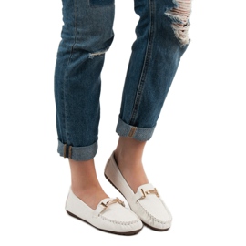 Top Shoes Mocasini albi pentru femei 1