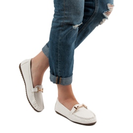 Top Shoes Mocasini albi pentru femei 2