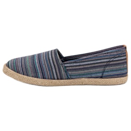 McKey Espadrile cu dungi maro albastru marin albastru verde 3