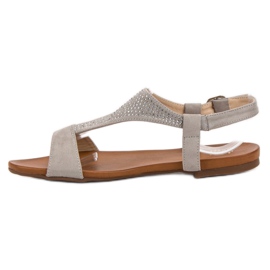 SHELOVET Sandale Cu Cristale gri 1 SHELOVET Sandale Cu Cristale gri 1