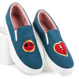 Kylie Adidași Denim Cu Petice albastru 2