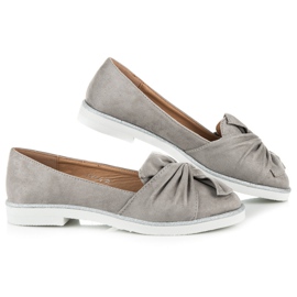 Vices Pantofi din piele de căprioară cu decorațiuni cu sclipici gri 1