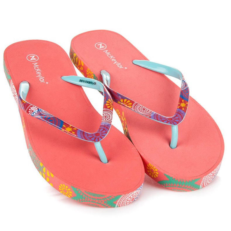 Mckeylor Papuci de damă Coral roșu 1 Mckeylor Papuci de damă Coral roșu 1