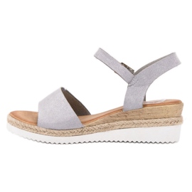 SDS Sandale Gri Cu Sclipici 2