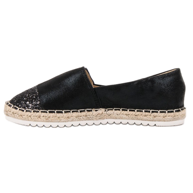 Erynn Încălțăminte slip-on cu sclipici negru 1