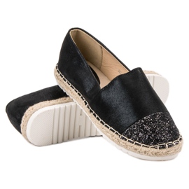 Erynn Încălțăminte slip-on cu sclipici negru 2