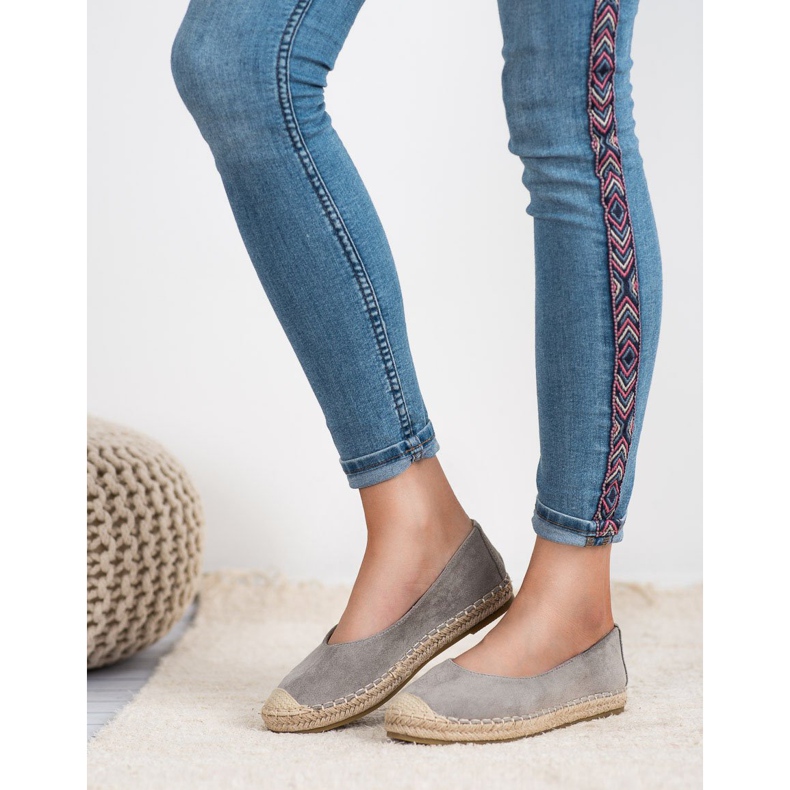 Marquiz Balerini din piele de căprioară gri 2