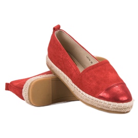 Forever Folie Espadrile din piele de căprioară roșu 1 Forever Folie Espadrile din piele de căprioară roșu 1