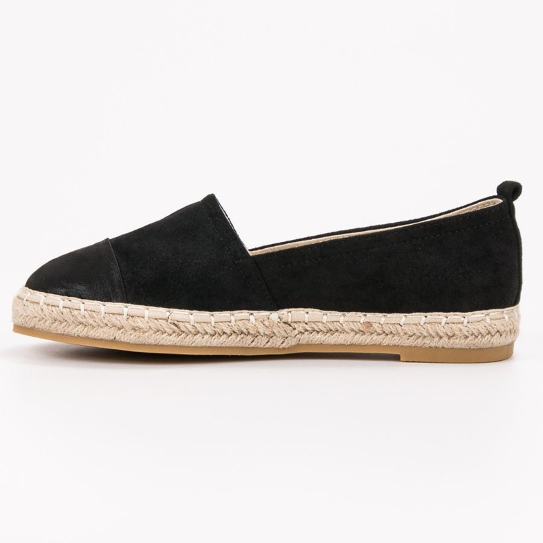 Forever Folie Espadrile din piele de căprioară negru 1 Forever Folie Espadrile din piele de căprioară negru 1