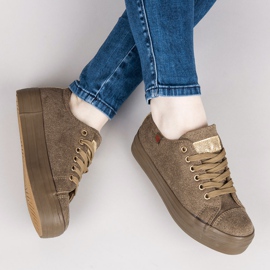 Tony Adidași din Velour Pe Platformă verde 1