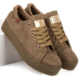 Tony Adidași din Velour Pe Platformă verde 2