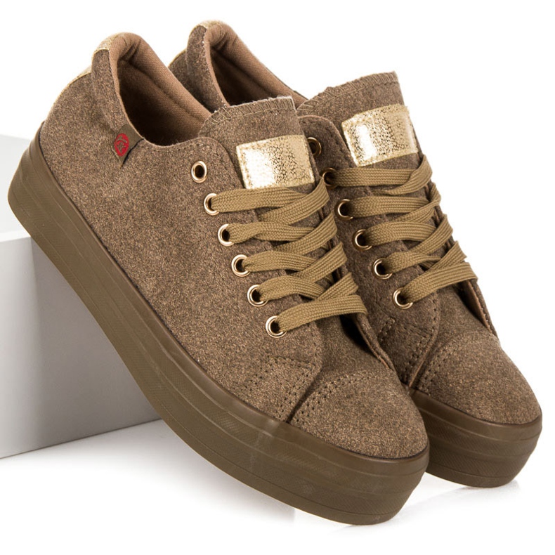 Tony Adidași din Velour Pe Platformă verde 2