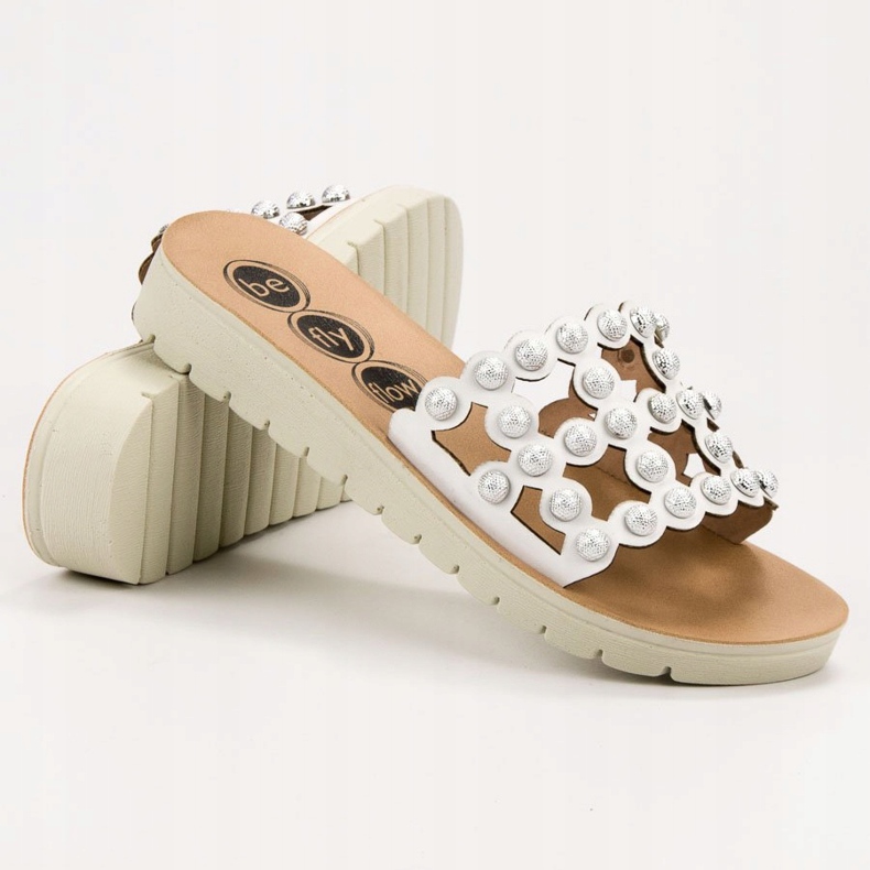 SHELOVET Papuci Casual pentru femei alb 1 SHELOVET Papuci Casual pentru femei alb 1