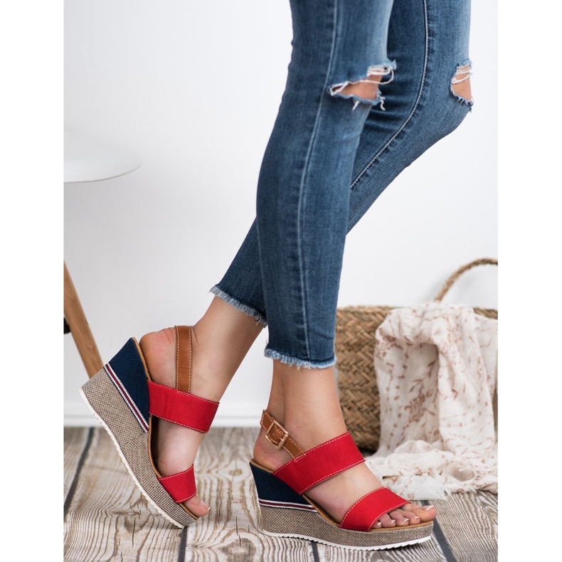 Goodin Sandale roșii roșu multicolor 2 Goodin Sandale roșii roșu multicolor 2