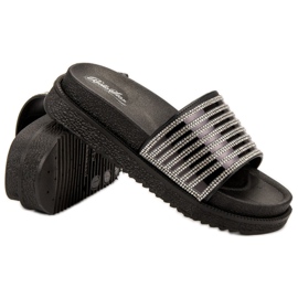 Bello Star Papuci Cu Cristale negru 2