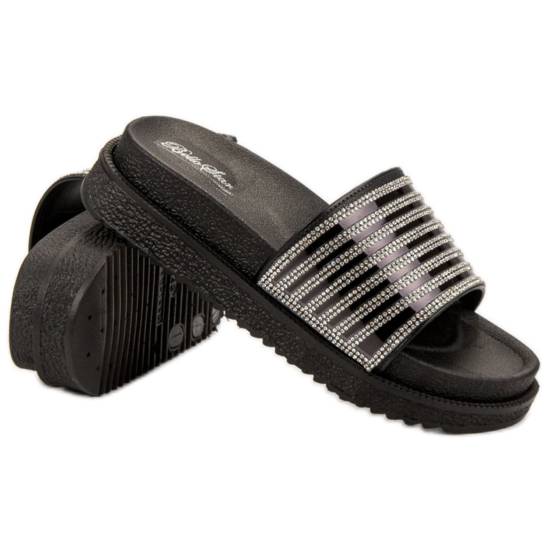 Bello Star Papuci Cu Cristale negru 2