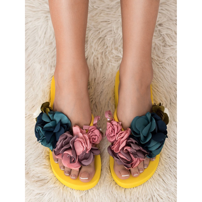 Fama Flip-flop-uri din spumă galben 2