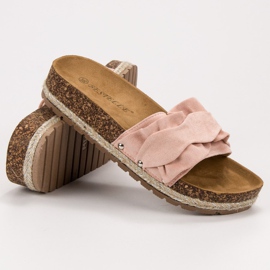 Bestelle Papuci Cu Frill roz 1