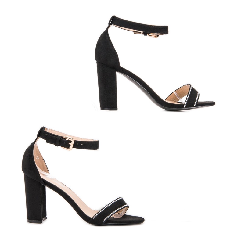 Abloom Sandale Cu Cristale negru 1